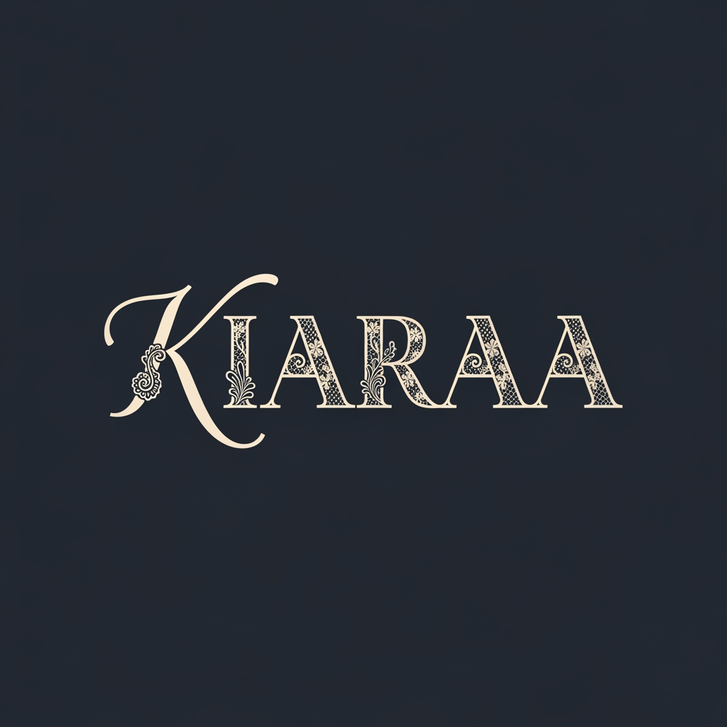 AI Design for SIMPLE LOGO OF KIARAA WILL BI HIGHLIGHT WITH LACE