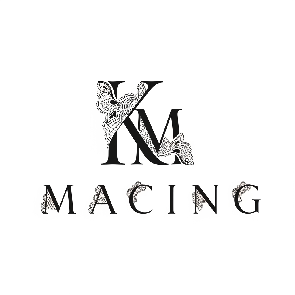 AI Design for SIMPLE LOGO OF K MACING WITH LACE