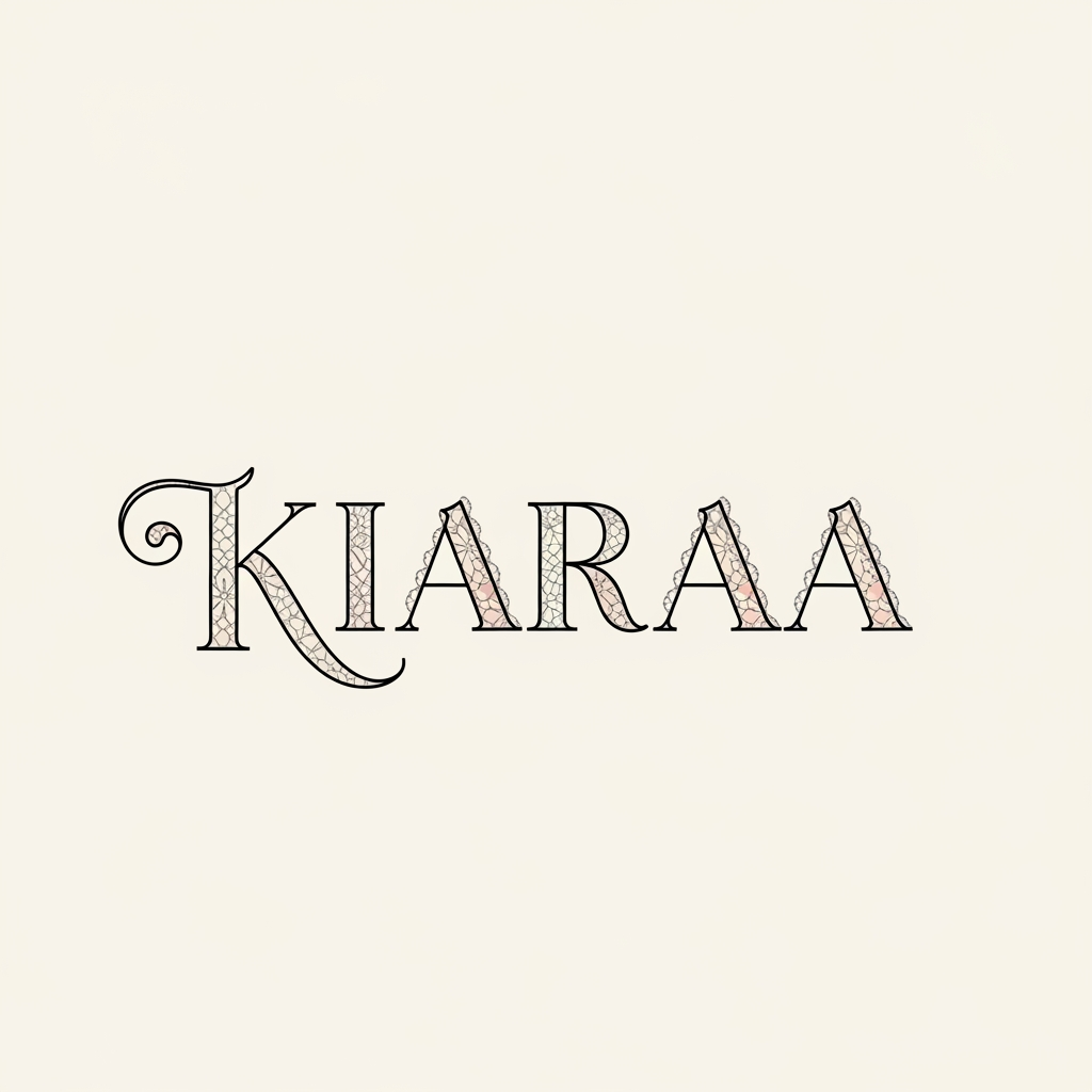 AI Design for SIMPLE LOGO OF KIARAA WITH LACE