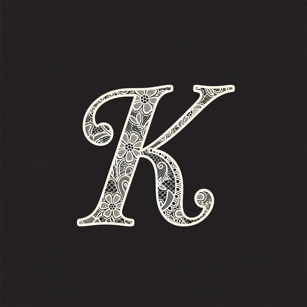 AI Design for K LOGO CREATE A NEW LOGO MACHING WITH LACE WE R A LACE MANUFACTURE