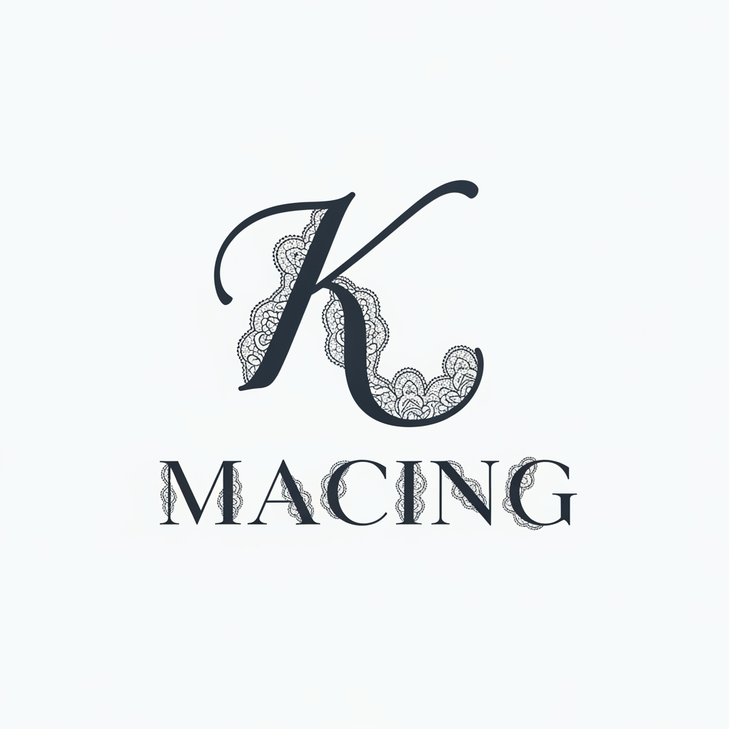AI Design for SIMPLE LOGO OF K MACING WITH LACE