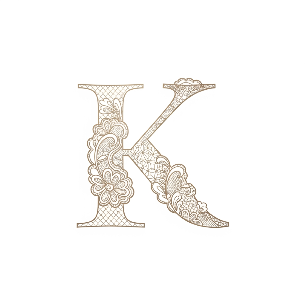 AI Design for K LOGO CREATE A NEW LOGO MACHING WITH LACE WE R A LACE MANUFACTURE