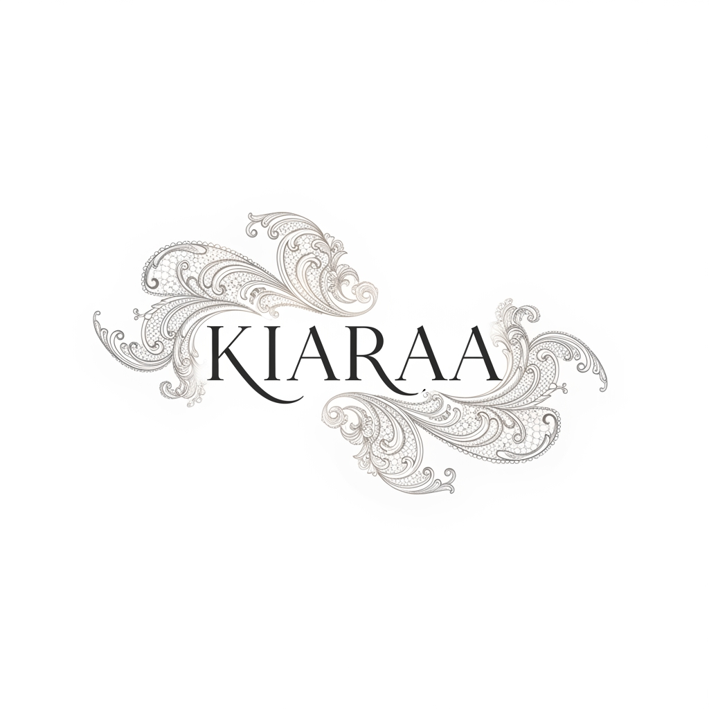 AI Design for SIMPLE LOGO OF KIARAA WILL BI HIGHLIGHT WITH LACE