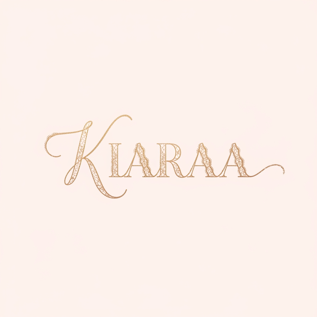 AI Design for SIMPLE LOGO OF KIARAA WILL BI HIGHLIGHT WITH LACE