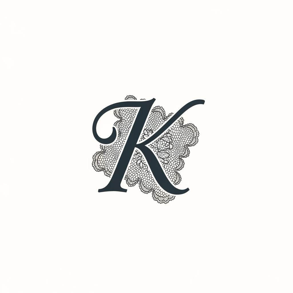 AI Design for SIMPLE LOGO OF K MACING WITH LACE