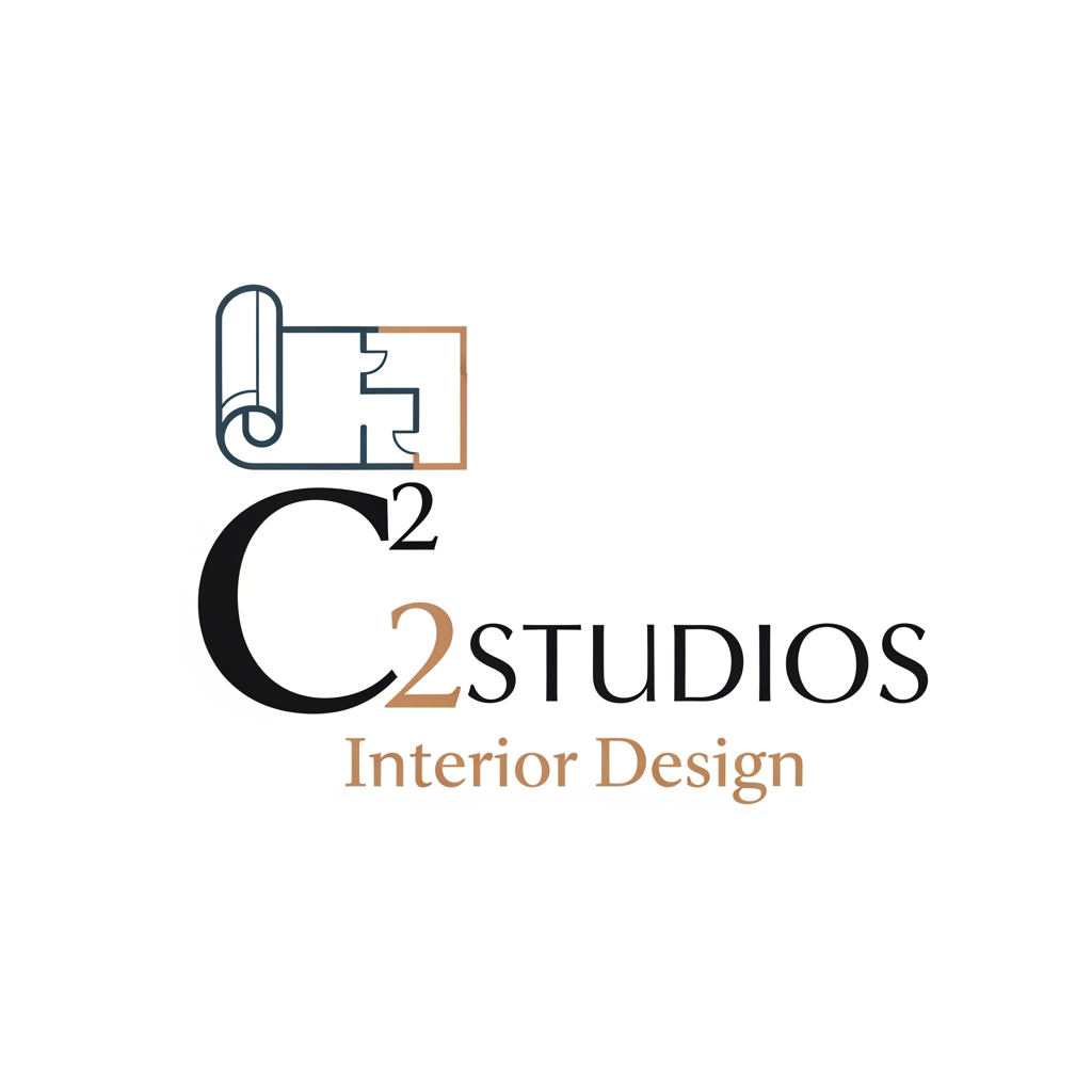 AI Design for my company name it C²Studios im an interior designing student i have created this page to showcase my work and for freelancing create a logo according to the provided information