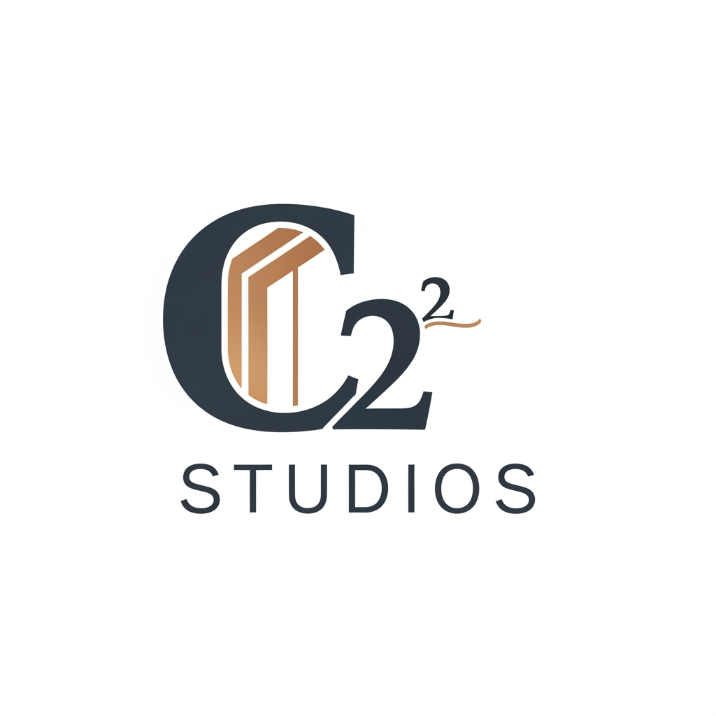 AI Design for my company name it C²Studios im an interior designing student i have created this page to showcase my work and for freelancing create a logo according to the provided information