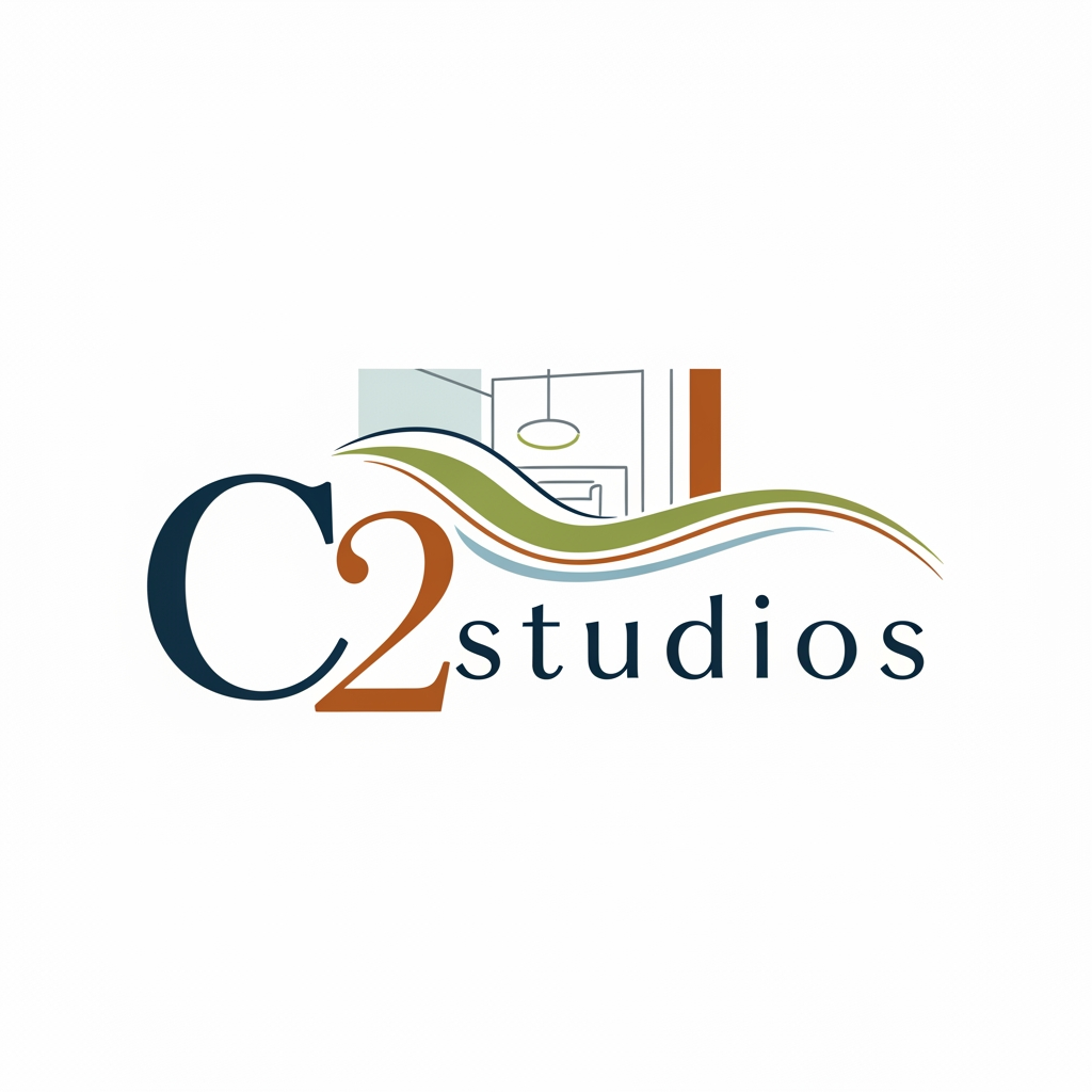 AI Design for my company name it C²Studios im an interior designing make it flowy and approachable