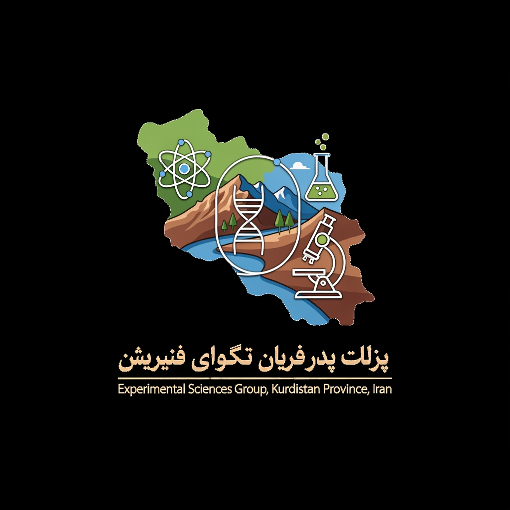 AI Design for لوگو گروه علوم تجربی استان کردستان رو بسازبا المان های علوم تجربی و المان های استان کردستان ایران واقعگرایانه و منیمال