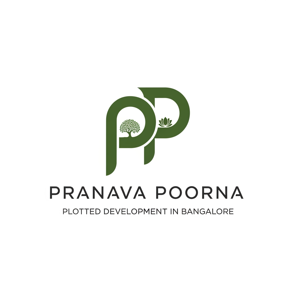 AI Design for A LOGO FOR A DEVELOPER, PLOTTED DEVELOPMWNT NAMED PRANAVA POORNA IN BANGALORE , NEED 2 ALPHABET 'P' . MAKE MINIMAL