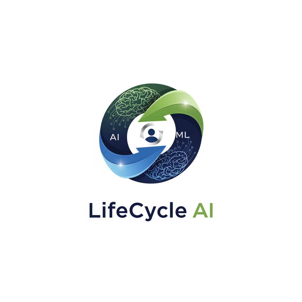 AI Design for generate logo for my app which is a customer lifecycle management app for a bank which uses AI and ML and uses personalisation