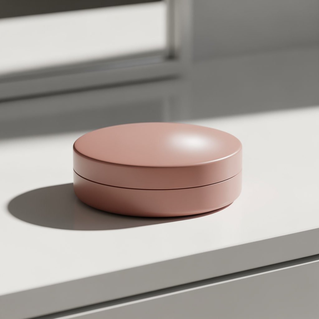 AI Design for makeup product no logo round shape