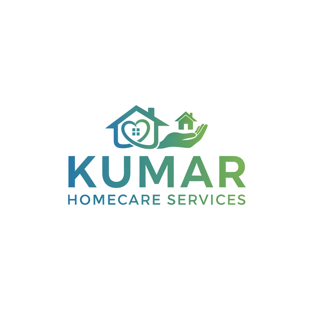 AI Design for bro create a logo for my client so you have to make logo for it so the logo name is KUMAR
HOMECARE
SERVICES now make