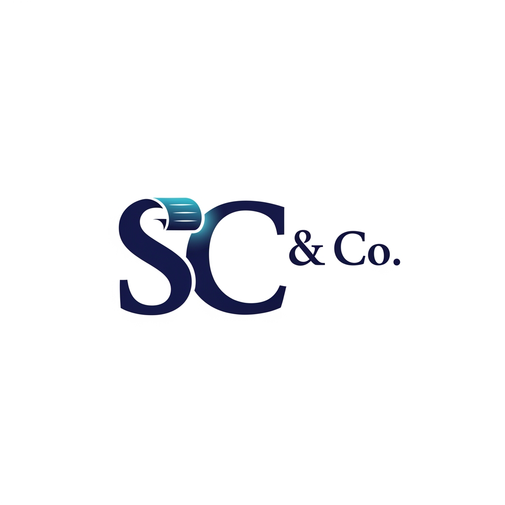 AI Design for A logo for a marketing agency “ Scroll & Co.” give SC a little more significance