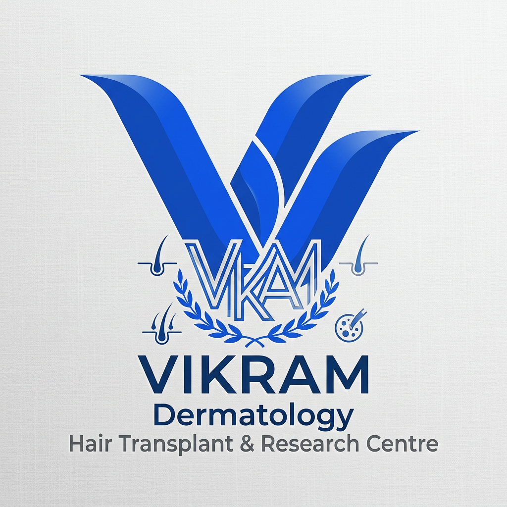 AI Design for create a logo /monogram for VIKRAM Dermatology , Hair Transplant & Research Centre