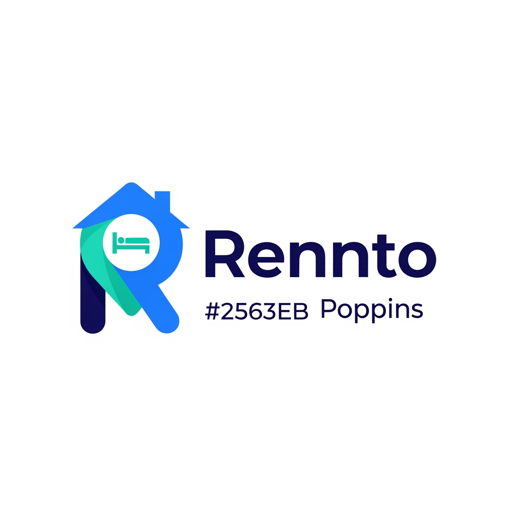 AI Design for Brand Name

Rennto

Tagline

"Find. Book. Stay."

Logo Concept

Create a modern and premium logo for Rennto, a property rental and accommodation management platform that helps users find and book hotels, hostel rooms, rental houses, apartments, and manage room occupancy.

Symbol Design
Combine a house roof and location pin into a single icon.
Inside the location pin, include a subtle bed or door shape.
Use smooth, rounded edges to create a friendly and trustworthy appearance.
The icon should work well as both an app icon and website logo.
Typography
Font Style: Modern, Bold, Sans-Serif
Recommended Fonts:
Poppins Bold
Montserrat SemiBold
Inter Bold
Color Palette
Primary Blue: #2563EB
Dark Navy: #0F172A
Accent Teal: #14B8A6
White: #FFFFFF
Brand Personality
Modern
Reliable
Professional
User-Friendly
Technology-Driven
AI Logo Generation Prompt

Design a premium modern vector logo for "Rennto", a hotel, hostel, house rental, and accommodation booking application. Create a minimalist icon combining a house roof, location pin, and bed symbol. Use clean geometric shapes with a professional startup aesthetic. Color palette should include royal blue, navy blue, and teal. Add the text "Rennto" in bold modern sans-serif typography. The logo should look trustworthy, innovative, scalable, and suitable for mobile apps, websites, business cards, and marketing materials. Flat design, white background, high-quality vector style, modern SaaS branding.

Unique Concept

Letter "R" Logo

Create the letter R using the shape of a house.
Integrate a location pin into the upper part of the R.
Place a small bed icon inside the pin.
Text: Rennto beside the icon in bold Poppins font.