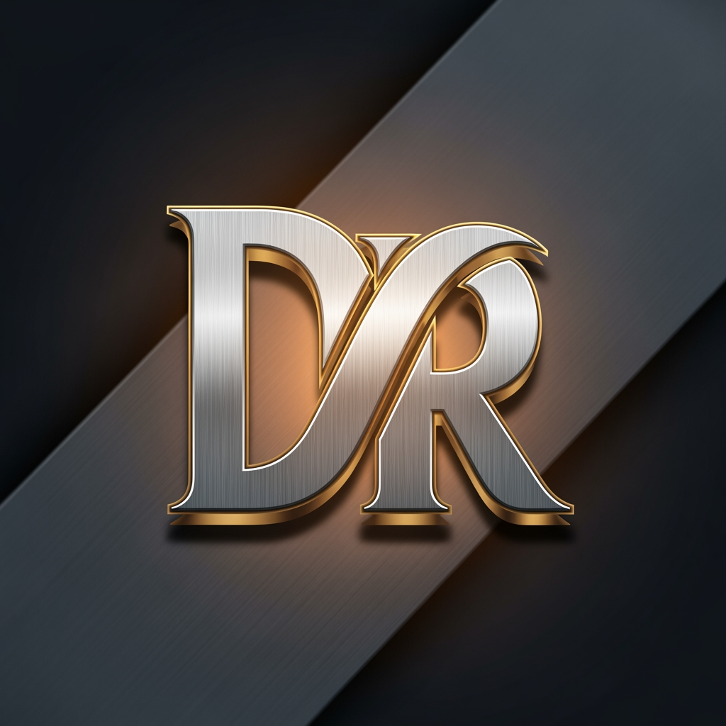 AI Design for make with letter D and R AS THESE ARE THE INITIALS OF FOUNDERS
