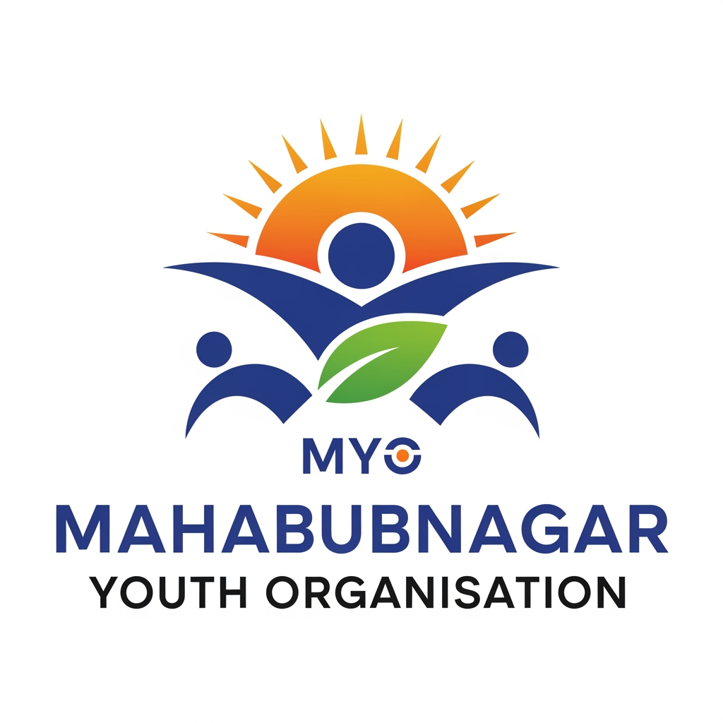 AI Design for create a modern, professional, and impactful logo for "Mahabubnagar Youth Organisation (MYO)", a social welfare and community development organization led by young people.

The logo should represent:

Youth empowerment
Social service and welfare
Unity and teamwork
Community growth and development
Leadership and positive change

Design Style:

Modern, minimalistic, and memorable
Clean vector logo suitable for digital and print use
Combination mark (icon + organization name)
Professional yet energetic and youthful
Scalable and recognizable at small sizes

Visual Elements:

Abstract human figures forming a circle or upward movement
Hands supporting a community or people
Rising sun symbolizing hope and progress
Leaf or growth element representing development and sustainability
Subtle representation of Mahabubnagar's community spirit

Color Palette:

Deep Blue (trust, leadership)
Vibrant Orange (energy, youth)
Green (growth, welfare, social impact)
White background

Typography:

Bold, modern sans-serif font
Strong and readable
"Mahabubnagar Youth Organisation" prominently displayed
Optional abbreviation "MYO" integrated creatively

Overall Feel:

Trustworthy
Youth-driven
Community-focused
Inspirational
Contemporary NGO/social welfare organization branding

Create 4 unique logo concepts, premium vector style, flat design, transparent background, high-resolution, brand identity quality.

For a more premium and trendy 2026-style logo, add:

"Inspired by modern NGO branding, United Nations youth initiatives, TEDx visual simplicity, and contemporary social impact organizations. Clean geometric shapes, balanced composition, premium vector aesthetic, award-winning logo design."