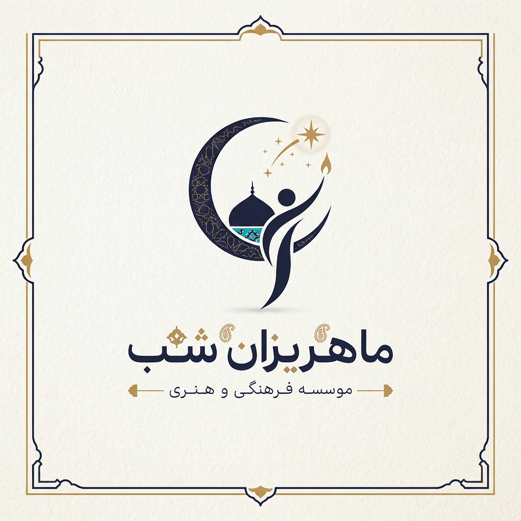 AI Design for make logo  for Cultural and artistic institu    با استفاده از عناصر بصری ایرانی