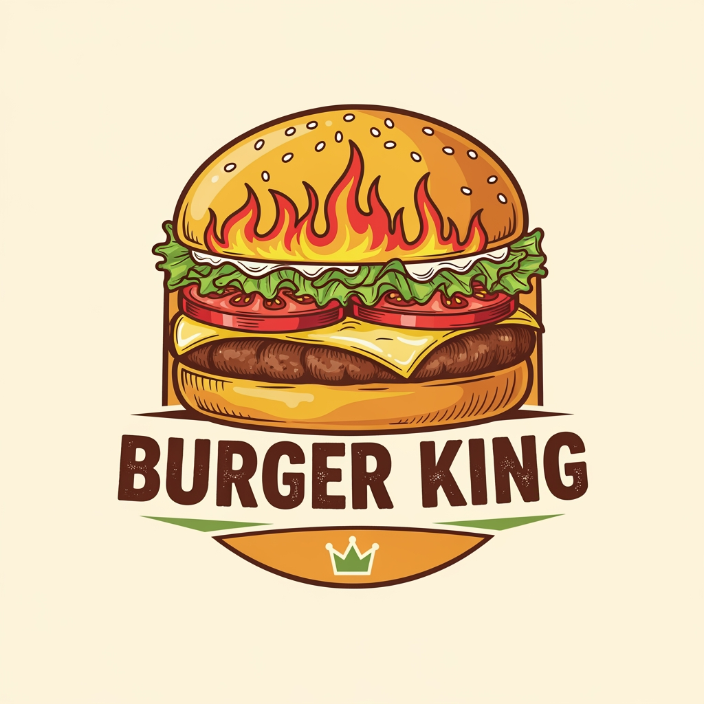 AI Design for i'm buiding an website called burger king... make me a logo