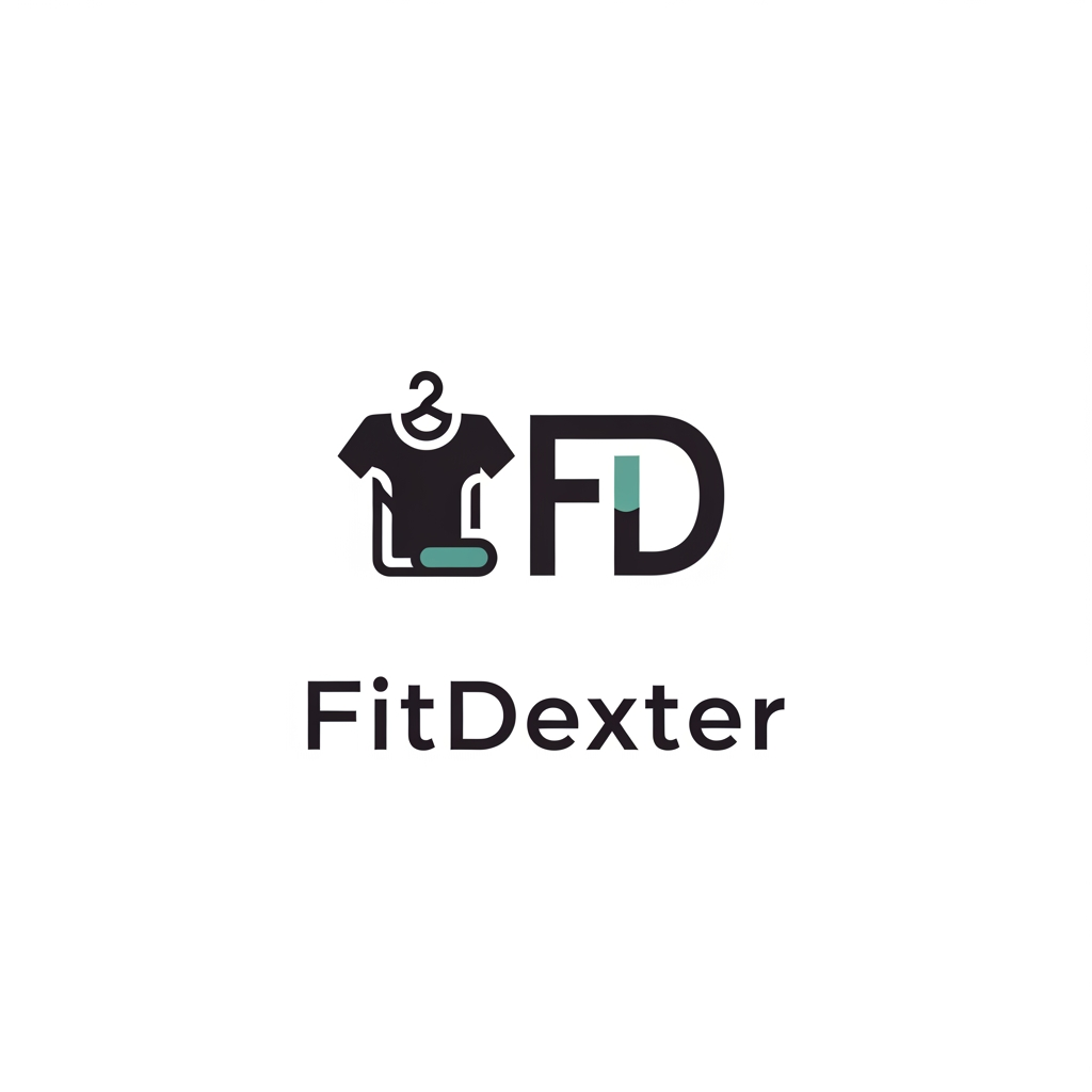 AI Design for mske s logo for clothing manufacturer name fitdextor make a logo like small icon about clothing and mono gram of name