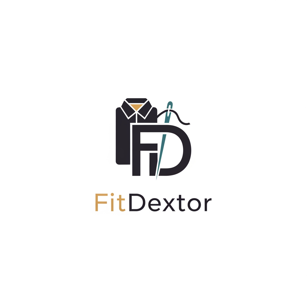 AI Design for mske s logo for clothing manufacturer name fitdextor make a logo like small icon about clothing and mono gram of name