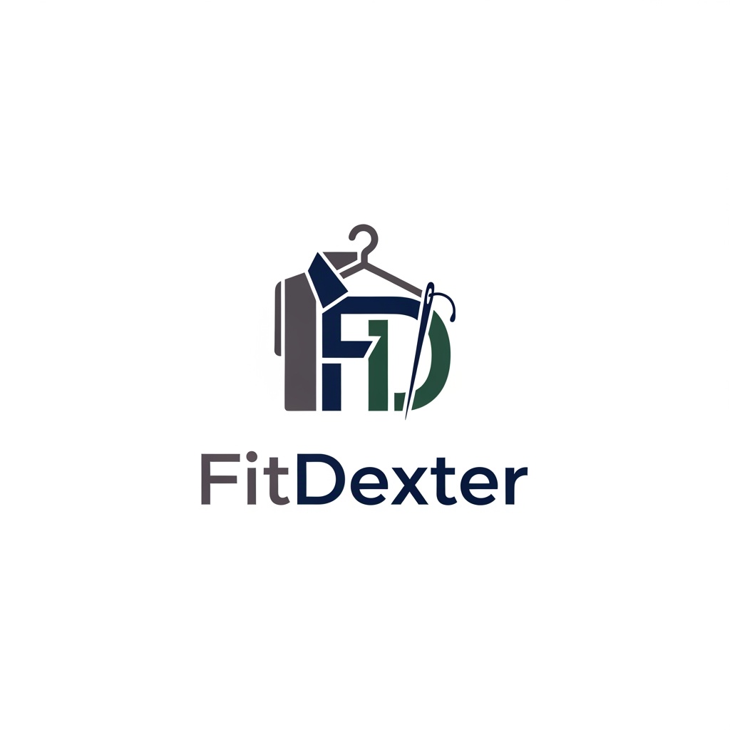 AI Design for mske s logo for clothing manufacturer name fitdextor make a logo like small icon about clothing and mono gram of name