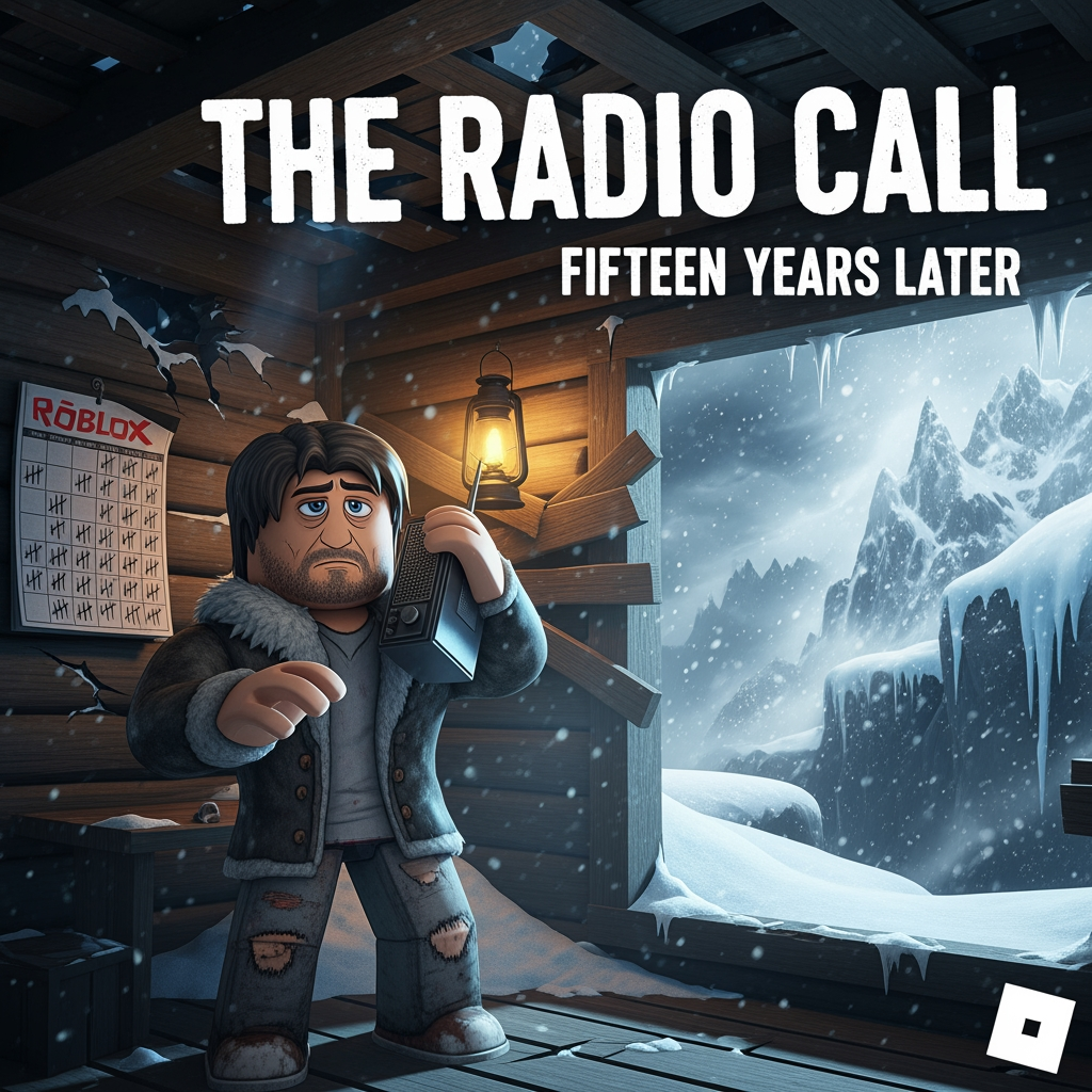AI Design for make me an roblox thumnail for this script,  A man was trapped in a mountain cabin after a sudden landslide destroyed the only road down.

No warning.

No time to escape.

Just silence… and snow.

Inside the cabin, his radio crackled to life.

“Stay where you are.”

“We are coming to get you.”

Then static.

The voice never returned.

He didn’t know who they were.

He didn’t even know if they had heard him clearly.

But for the first time since the accident… he wasn’t alone.

Hours passed.

Then days.

He kept the radio on at all times.

Never sleeping too deeply.

Waiting for the sound of engines.

Waiting for footsteps in the snow.

But nothing came.

Outside, the storm grew worse.

The wind pressed against the walls like something alive.

And still, he told himself the same thing:

“They said they’re coming.”

Weeks passed.

Food became something he rationed carefully.

Time became harder to measure.

There was no sunrise he could trust through the storm.

Only white.

Only silence.

And the radio.

Every few days, he would pick it up and speak into it.

“Hello?”

“Can anyone hear me?”

No answer.

But he always believed someone was listening.

Months passed.

The cabin began to feel less like shelter… and more like waiting.

He started marking days on the wall.

Not because he needed to survive—

but because he needed to prove time was still moving.

One year passed.

Then two.

Then five.

Still nothing.

But he never left.

Because leaving meant giving up on the only words he ever heard:

“We are coming.”

At some point, he stopped speaking into the radio.

Not because he lost hope…

but because he was afraid he might hear nothing back forever.

So he just waited.

Ten years passed.

The cabin creaked differently now.

Wood had aged.

Ice had formed in places it shouldn’t exist.

And still, he stayed.

Convincing himself that rescue teams were searching.

That they were close.

That every passing winter was just delay… not absence.

Fifteen years later…

a helicopter finally appeared over the mountains.

The storm had long since passed.

The skies were clear.

A search team had re-opened an old missing-person case after a map discrepancy in the region.

They found the cabin by accident.

Barely standing.

Half-buried in ice and stone.

When they entered, they found him alive.

Older.

Shaking.

But alive.

For a moment, none of them spoke.

Then he did.

“…You finally came.”

His voice was calm.

Like he had rehearsed it for years.

The lead rescuer looked at him, confused.

Then quietly said:

“We’ve been searching for this area for weeks.”

“You were reported missing… fifteen years ago.”

The man frowned.

“That’s impossible.”

“I heard the message.”

The rescuer hesitated.

Then said something that made the air feel heavier.

“There was no second message.”

“We never reached you.”

A long silence.

Then they told him the truth.

The rescue team had been deployed the same day he first sent his distress signal.

They moved fast.

They knew the terrain.

They were experienced.

They were supposed to reach him within hours.

But halfway through the operation…

the mountain changed.

A massive storm rolled in without warning.

Winds stronger than anything recorded in decades.

Snow so dense it erased visibility completely.

Radio contact was lost.

And the rescue team never made it through.

They were never heard from again.

No return signal.

No bodies recovered.

Nothing.

The official search was called off shortly after.

Declared too dangerous.

And the cabin… was buried in the storm map.

Hidden.

Lost.

Unreachable.

The man stood there, listening, unmoving.

Fifteen years.

Fifteen winters.

Fifteen years of rationing hope like food.

All because of a sentence he never questioned:

“We are coming.”

But they weren’t.

Not for years.

Not for decades.

They had come immediately.

And died trying to reach him on the very first day.

The rescuers watched him carefully, waiting for him to speak.

But he didn’t.

Because something worse than abandonment had settled in.

Not that he was forgotten.

But that he was never alone in his waiting.

He had just been waiting in the wrong direction… for people who were already gone.

And for the first time in fifteen years…

the silence didn’t feel empty.

It felt final.