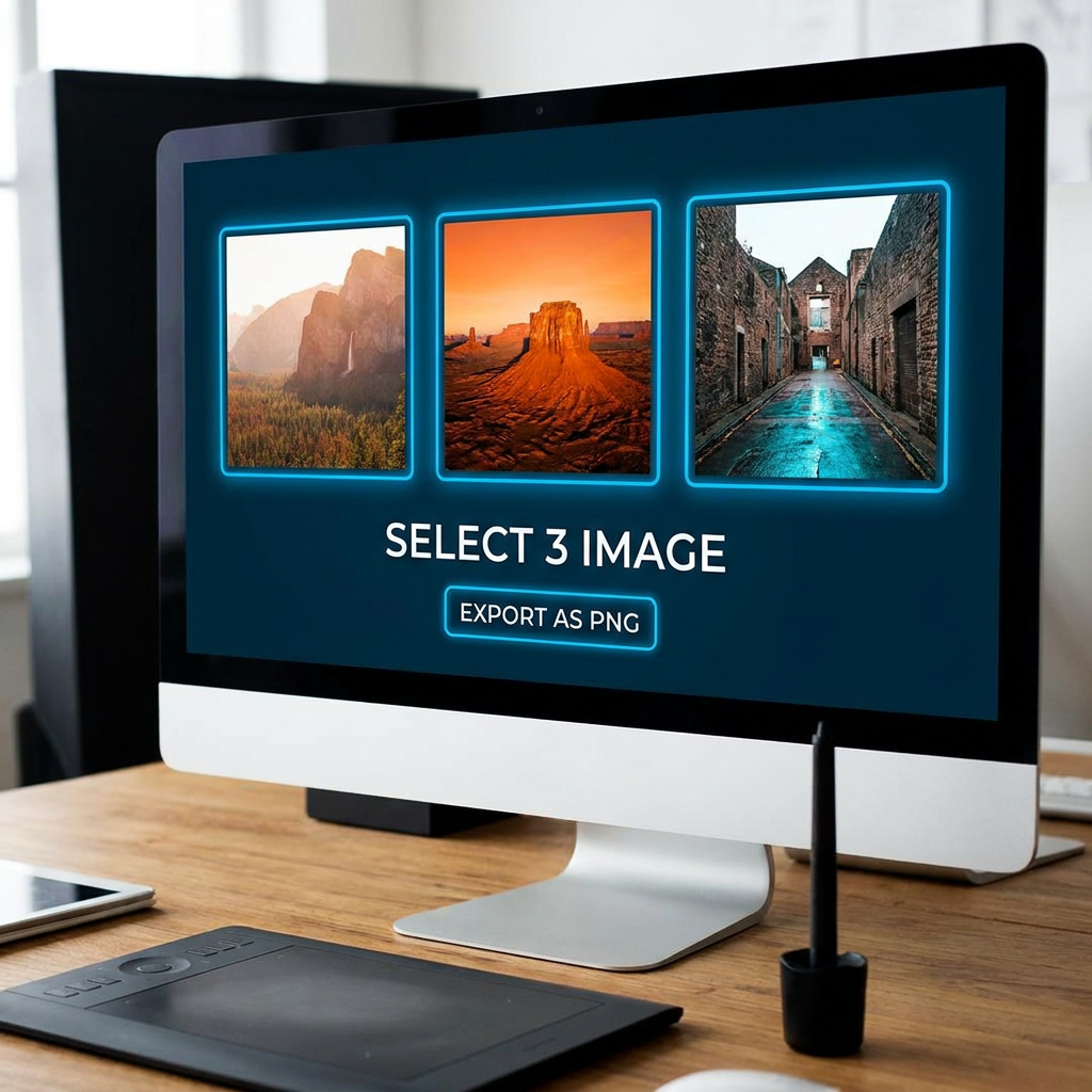 AI Design for select 3 image create high-resolution digital file ideally a PNG