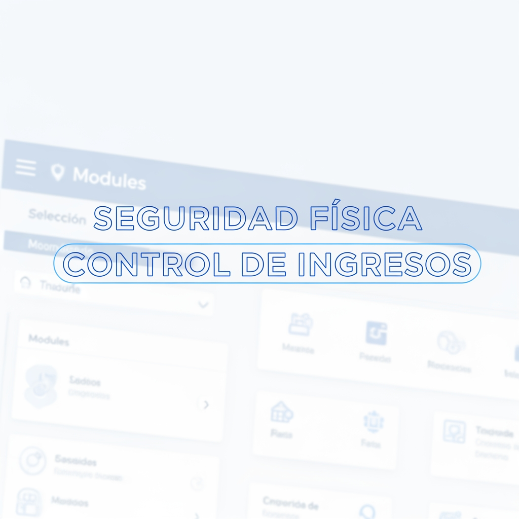 AI Design for quiero una animacion, va a ser una pantalla completa.
que diga "SEGURIDAD FISICA (debajo) CONTROL DE INGRESOS" que este centrado.
la animacion va a ser de la siguiente manera:
* se va a escribir la palabra "seguridad fisica" primero
* cuando se termine de escribir la primera palabra, empieza a escribirse "control de ingresos", despues que esten escritas que una linea resalte los bordes de las dos palabras.
* las dos palabras desaparecen y se abre la pagina del selector de modulos
* todo el proceso que dure 5segundos en total, usa colores azules, claros.