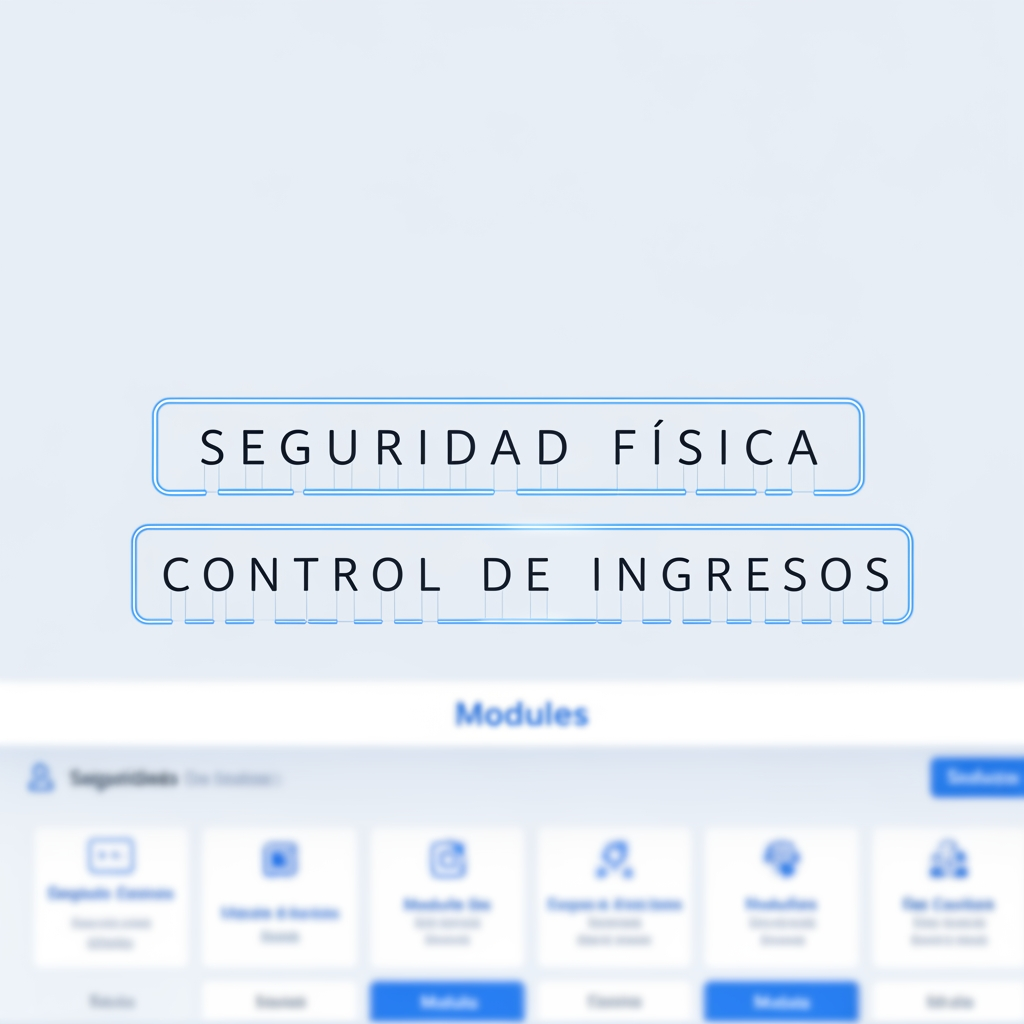 AI Design for quiero una animacion, va a ser una pantalla completa.
que diga "SEGURIDAD FISICA (debajo) CONTROL DE INGRESOS" que este centrado.
la animacion va a ser de la siguiente manera:
* se va a escribir la palabra "seguridad fisica" primero
* cuando se termine de escribir la primera palabra, empieza a escribirse "control de ingresos", despues que esten escritas que una linea resalte los bordes de las dos palabras.
* las dos palabras desaparecen y se abre la pagina del selector de modulos
* todo el proceso que dure 5segundos en total, usa colores azules, claros.