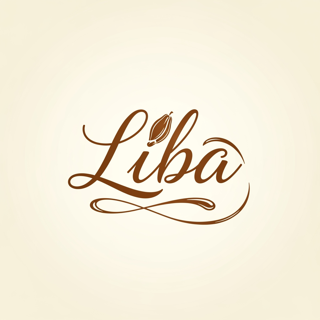 AI Design for i need to create a logo for the brand "Liba",and its an chocolate barnd