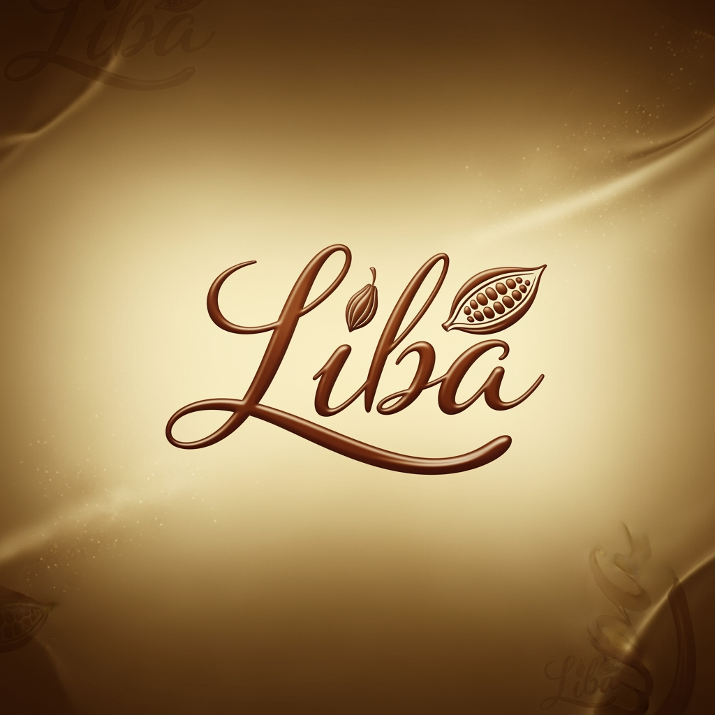 AI Design for i need to create a logo for the brand "Liba",and its an chocolate barnd