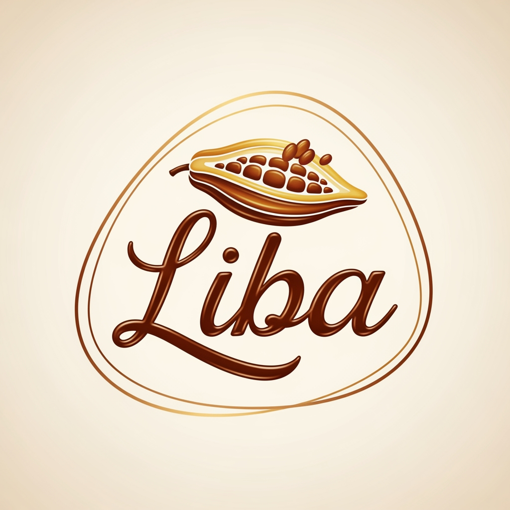 AI Design for i need to create a logo for the brand "Liba",and its an chocolate barnd
