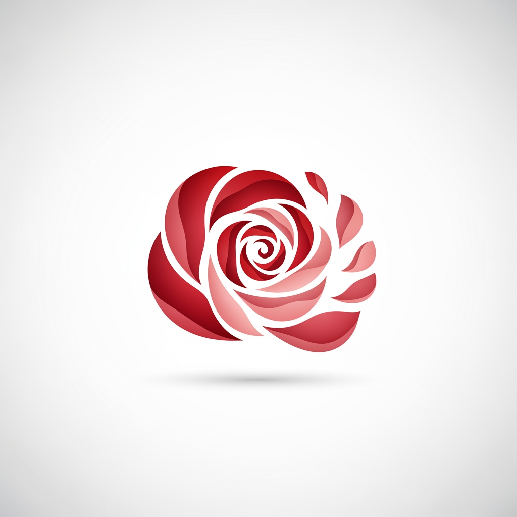 AI Design for Rose petals logo