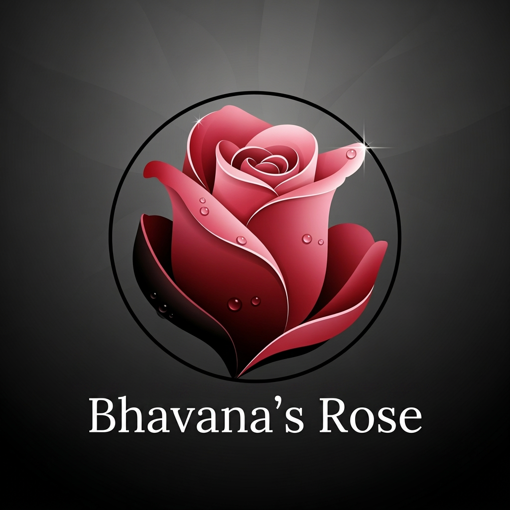 AI Design for Rose petals logo Bhavana