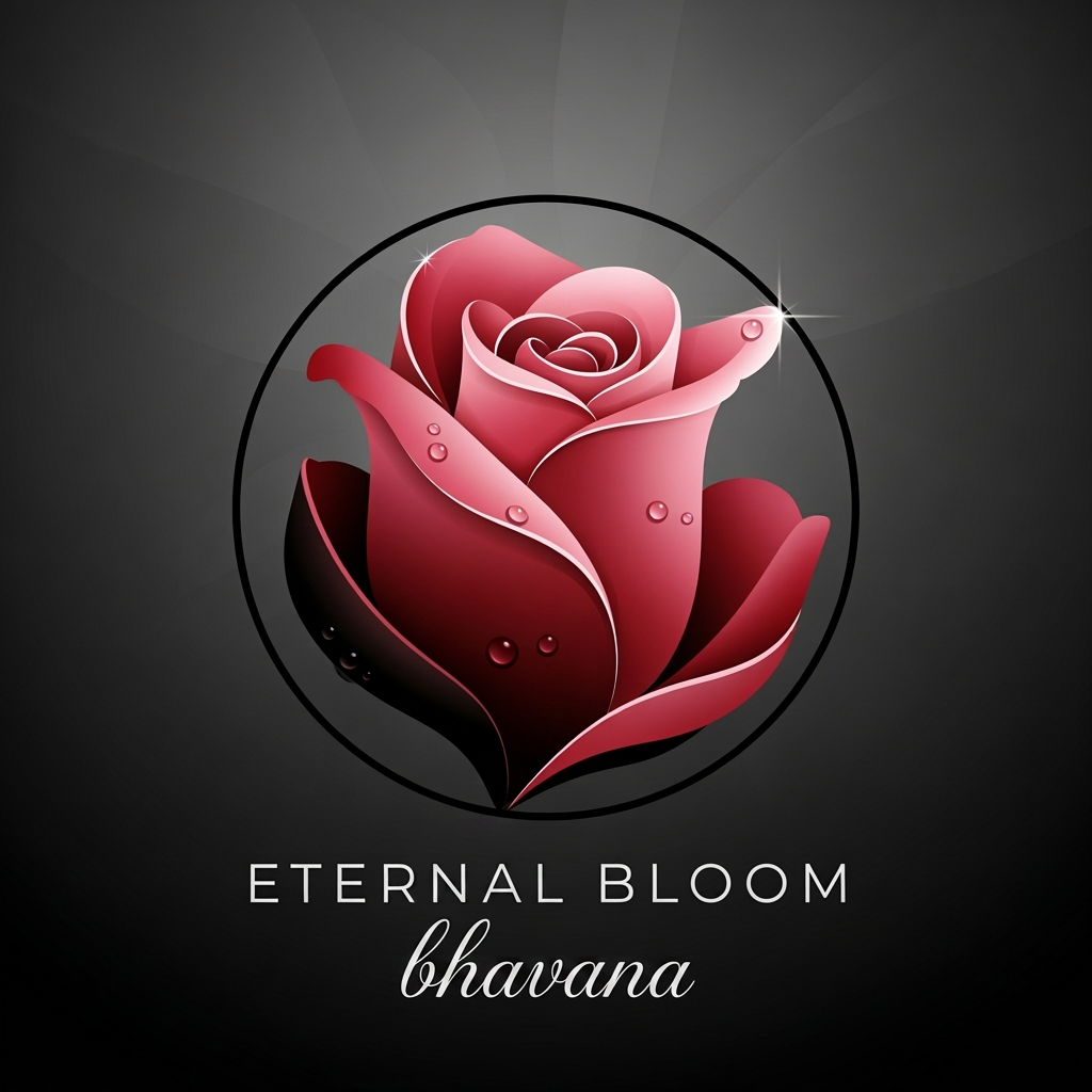 AI Design for Rose petals logo bhavana