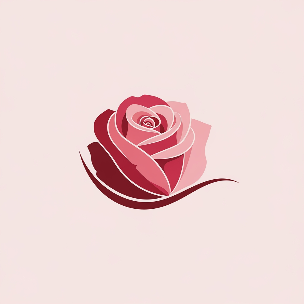 AI Design for Rose petals logo