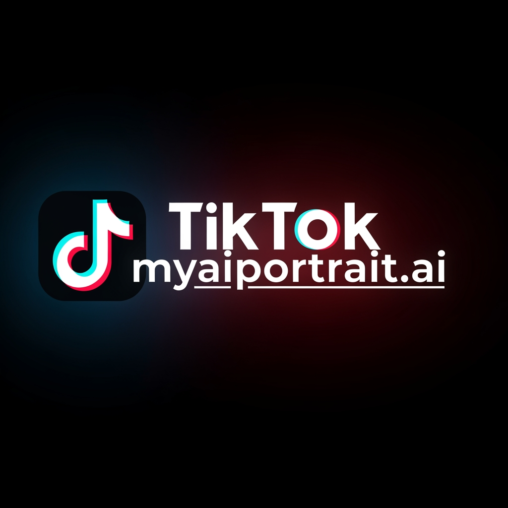 AI Design for make me tiktok logo for my website called "myaiportrait.ai"