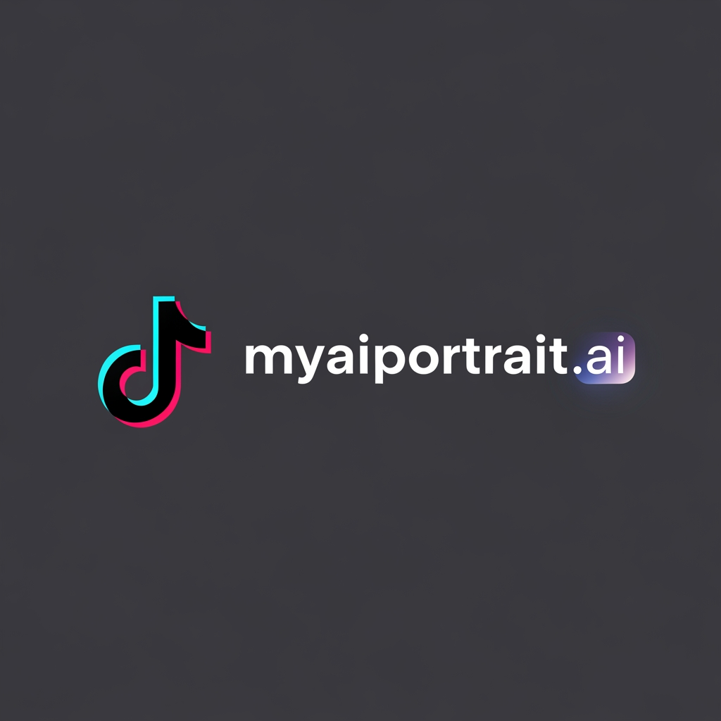 AI Design for make me tiktok logo for my website called "myaiportrait.ai"