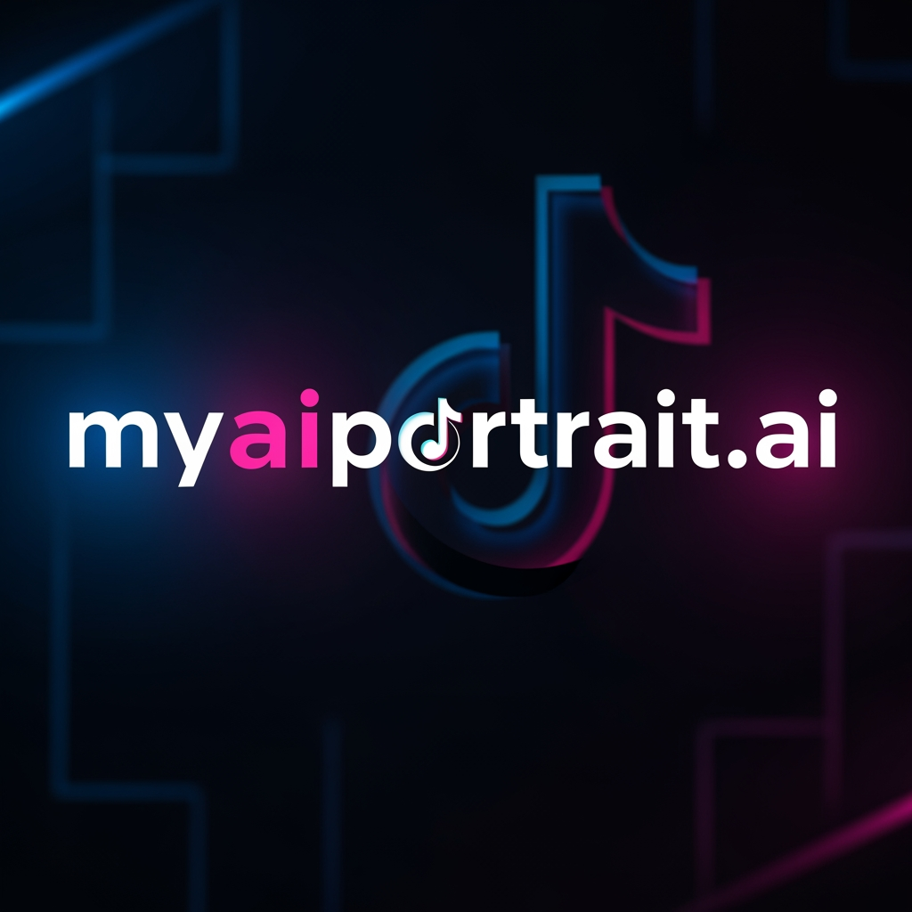 AI Design for make me tiktok logo for my website called "myaiportrait.ai"