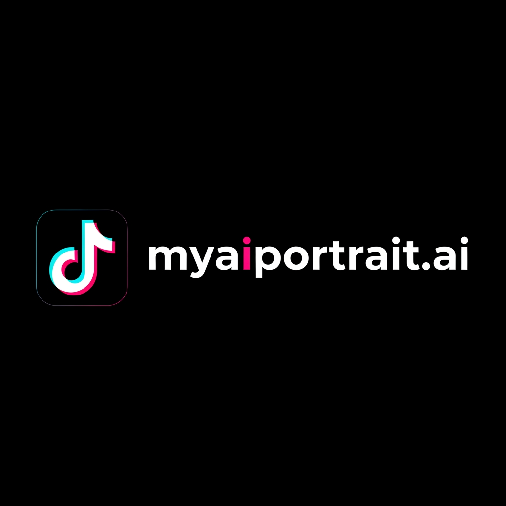 AI Design for make me tiktok logo for my website called "myaiportrait.ai"