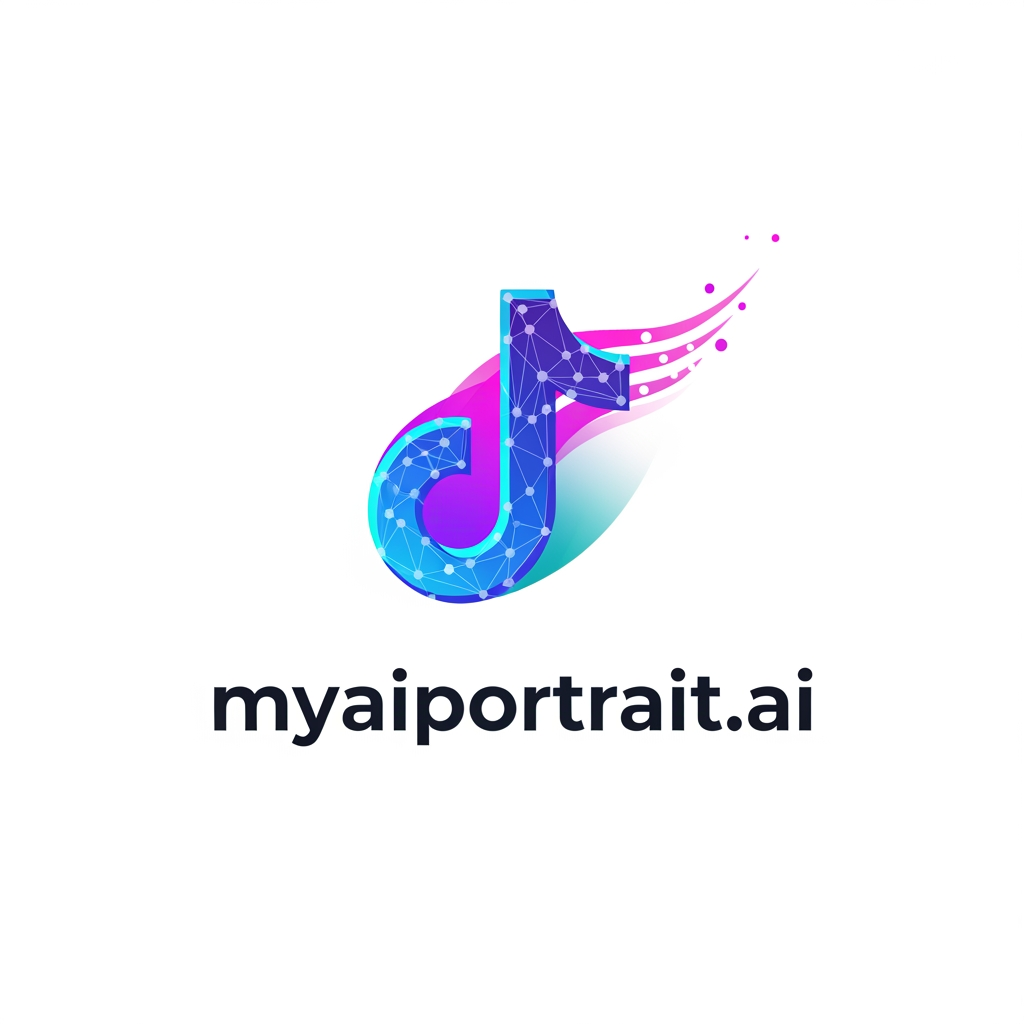 AI Design for make me tiktok logo for my website called "myaiportrait.ai"
