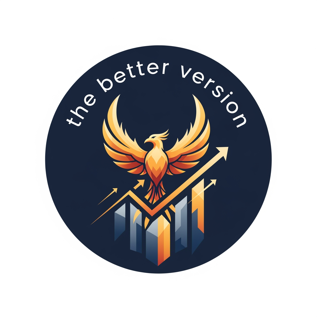 AI Design for my youtube channel name is "the better version" 
it focuses on improvement, growth,comback,goals,harsh realities, life lessons,fake personality truths, human growth mindset, generational changer comeback,how to be the right person, be the change,inspiration,motivation,people mindset, i want you to create the best suiting logos for my channel as well as highly suiting channel banner too for it. i want ahighly motivating , thought provoking highly influencing logo related to my niche and my name as well as the banner