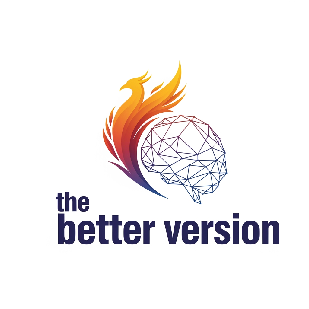 AI Design for my youtube channel name is "the better version" 
it focuses on improvement, growth,comback,goals,harsh realities, life lessons,fake personality truths, human growth mindset, generational changer comeback,how to be the right person, be the change,inspiration,motivation,people mindset, i want you to create the best suiting logos for my channel as well as highly suiting channel banner too for it. i want ahighly motivating , thought provoking highly influencing logo related to my niche and my name as well as the banner