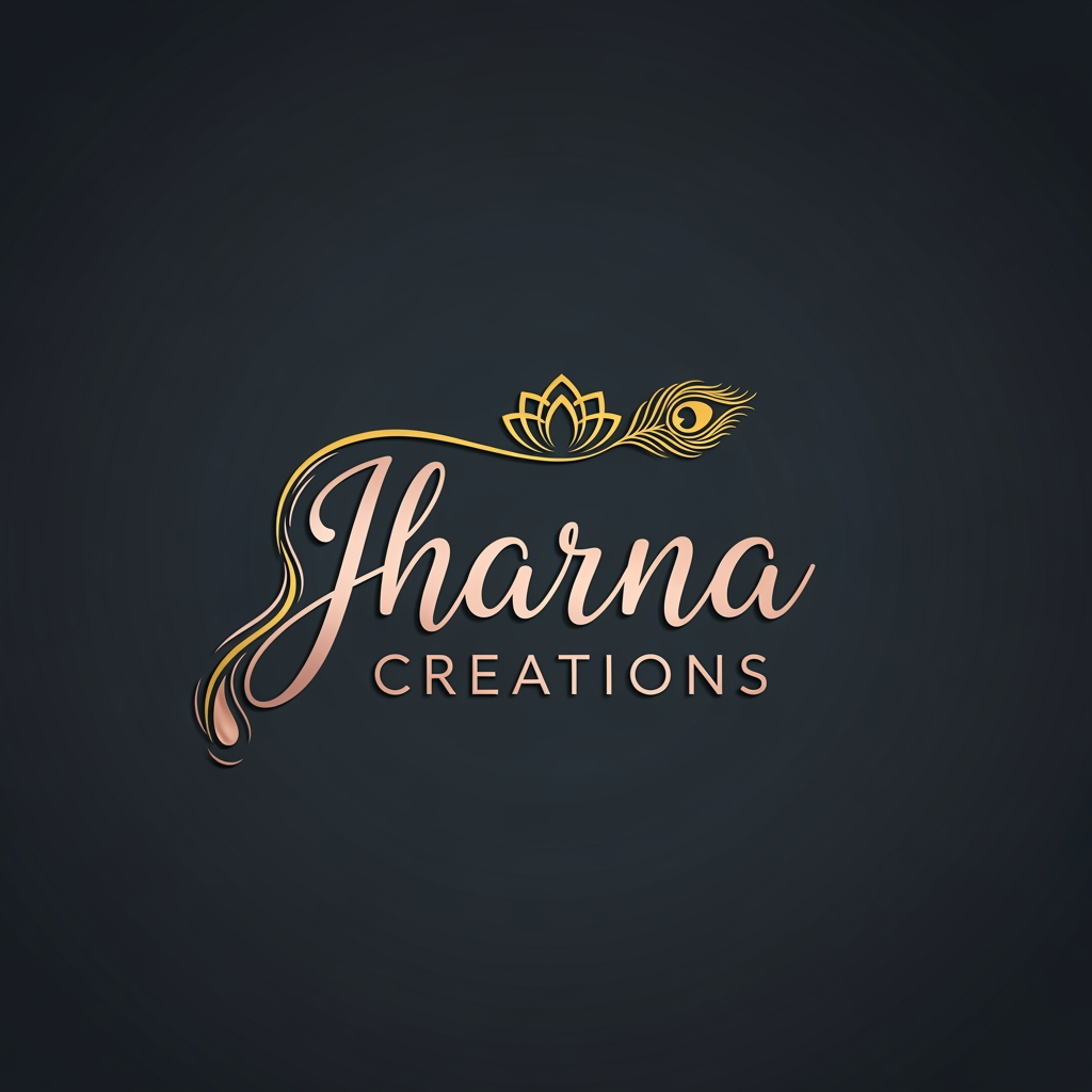 AI Design for jharna  Creations is the name of our boutique create a luxury logo for it