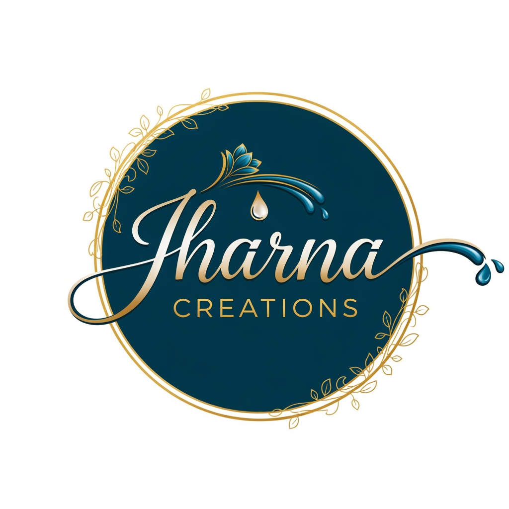 AI Design for jharna  Creations is the name of our boutique create a luxury logo for it