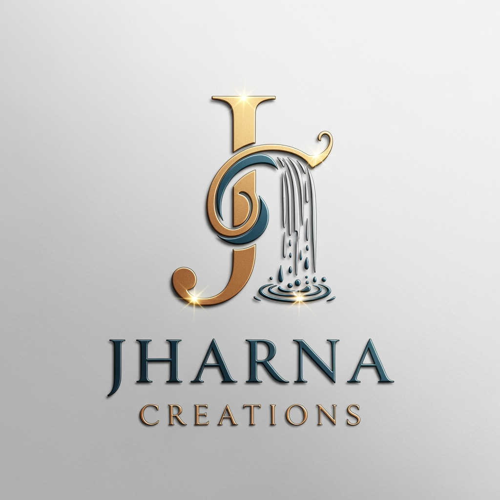 AI Design for jharna  Creations is the name of our boutique create a luxury logo for it