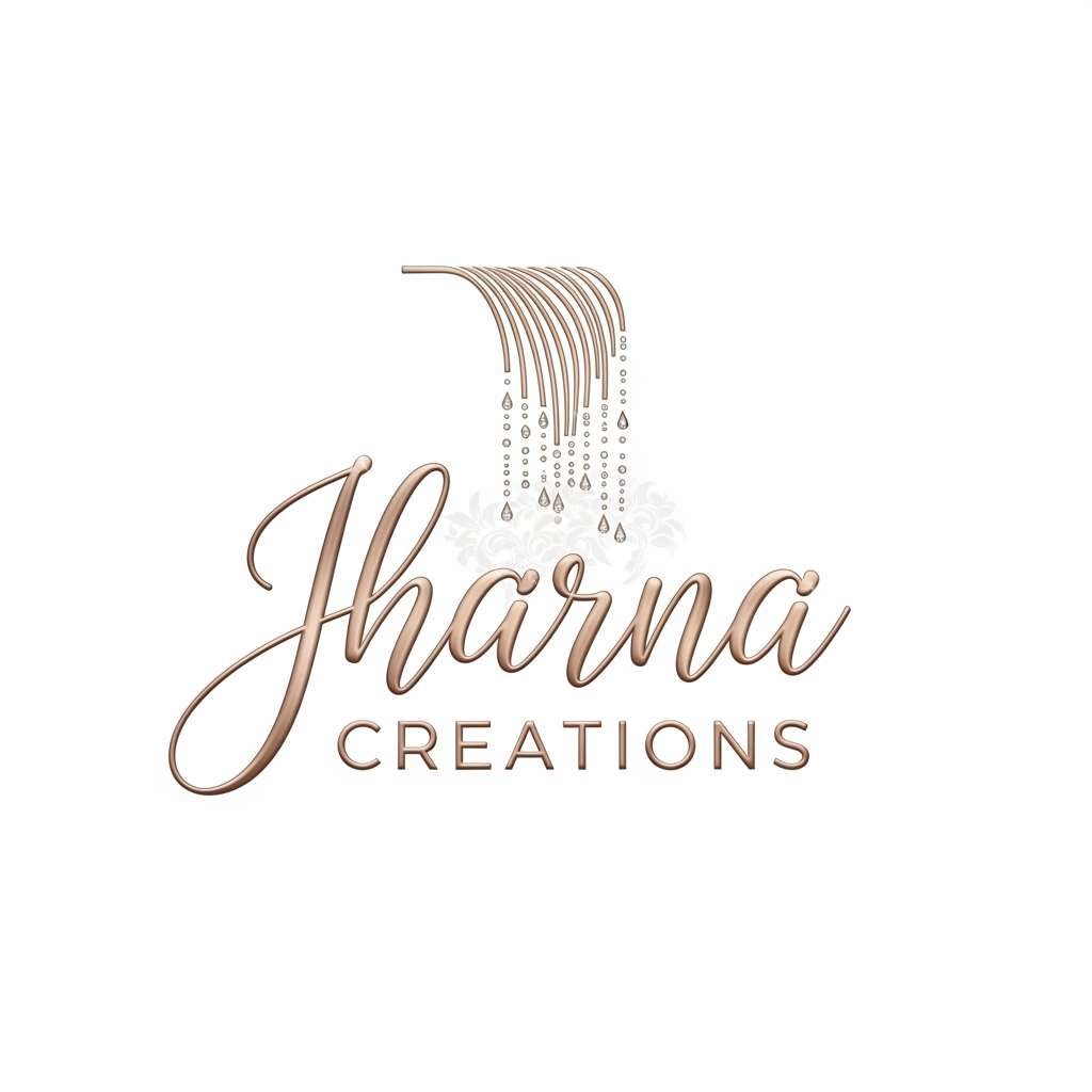 AI Design for jharna  Creations is the name of our boutique create a luxury logo for it
