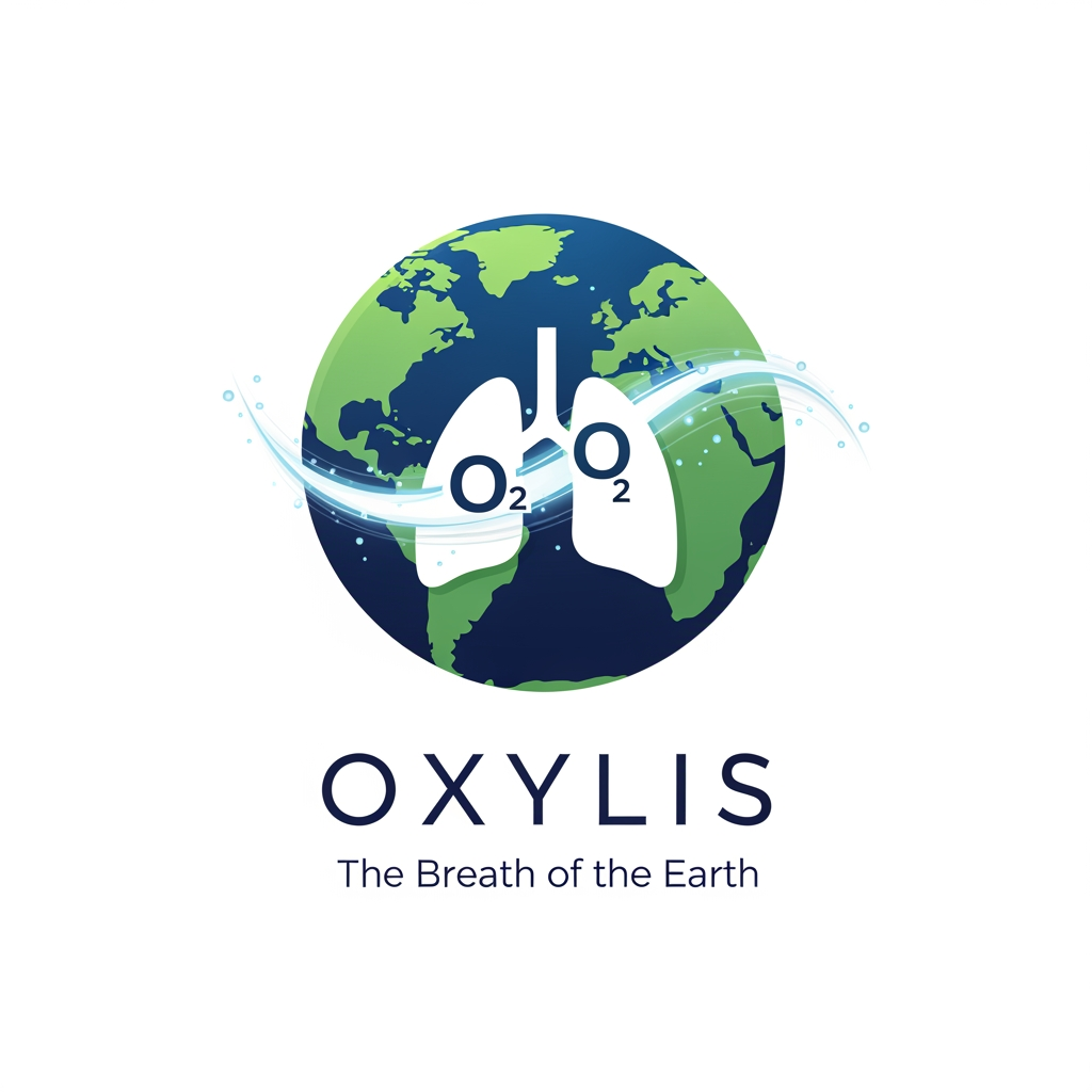 AI Design for Based on the logo direction you've been developing, here's a strong brand description for **OXYLIS**:

### OXYLIS — Pure Oxygen, Inspired by Earth

**OXYLIS** is a premium portable oxygen brand inspired by the Earth's natural life-support system. The brand combines the symbolism of the globe, human lungs, and pure oxygen to represent vitality, wellness, and breathable freshness.

The **"O"** in the logo symbolizes the Earth—the source of life and natural oxygen. The lungs placed within the symbol represent healthy breathing, energy, and human well-being. Together, they communicate a simple idea:

**"The Breath of the Earth."**

### Brand Values

* 🌍 Natural Purity
* 💨 Fresh Oxygen
* ❤️ Health & Wellness
* ✈️ Travel & High-Altitude Support
* ✨ Premium Quality

### Brand Personality

* Clean
* Modern
* Trustworthy
* Scientific
* Premium

### Target Audience

* Travelers
* Trekkers & hikers
* Athletes
* Senior citizens
* People needing fresh oxygen support
* Wellness-conscious consumers

### Brand Taglines

* **Breathe the Earth's Purity**
* **Pure Oxygen. Pure Life.**
* **Powered by Nature**
* **The Breath of the Earth**
* **Breathe Beyond Limits**
* **Fresh Air, Anywhere**

### Short Brand Story

> OXYLIS was created to bring the purity of Earth's oxygen closer to people wherever they go. Inspired by the connection between our planet and human breath, OXYLIS delivers premium portable oxygen designed for wellness, performance, and everyday confidence.

This positioning makes OXYLIS feel like a **premium oxygen and wellness brand**, not just a medical product.